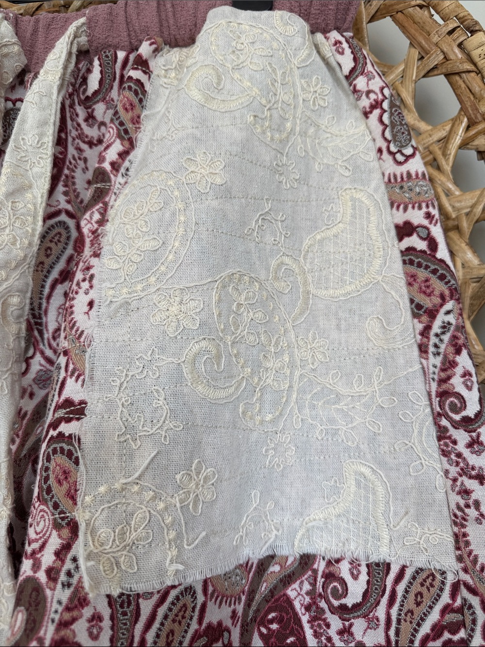 POL Boho Paisley Patchwork Women's Harem Pants - Mauve - Picture 5 of 16